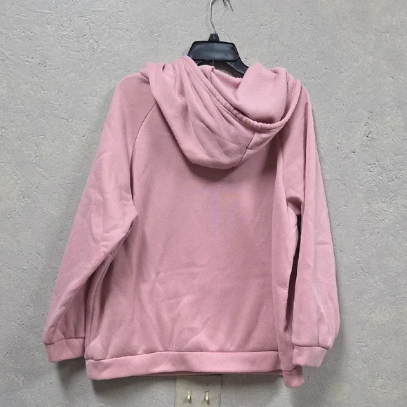 SHEIN 90's Baby Plus Dusty Pink Hoodie With Kangaroo Pocket Xxl - Picture 5 of 5